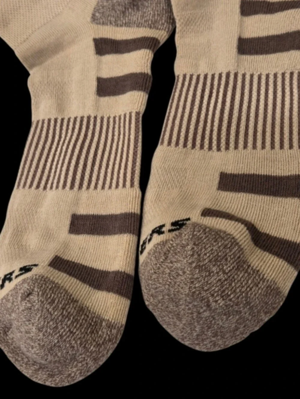 Skechers Men's Beige & Brown Athletic Socks Arch Support 5 Pair Brand New
